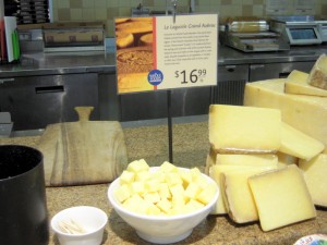 typical Whole Foods cheese sample