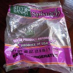 empty spinach bag