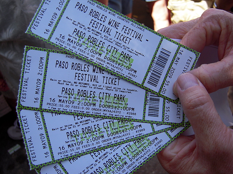 tickets in hand, we're ready to drink!