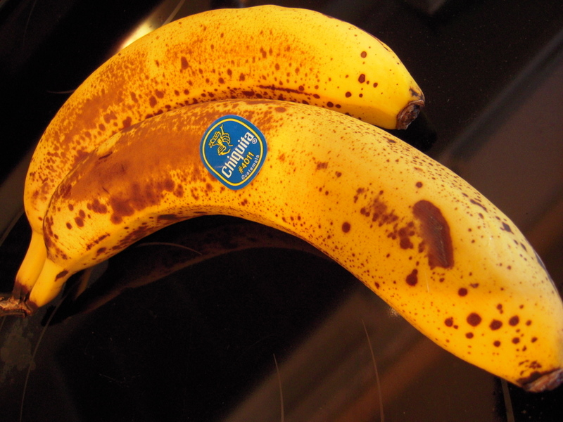 ultra ripe Chiquita bananas, ready for mashing!
