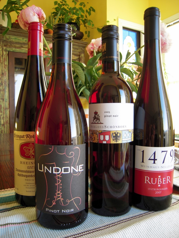 some of our selected German pinot noirs