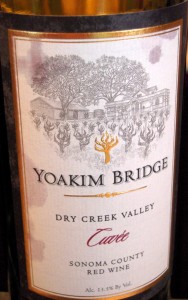 Yoakim Bridge Cuvee red, Dry Creek Valley