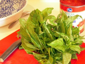 fresh Italian basil is critical to bring out the delicate flavors of this dish