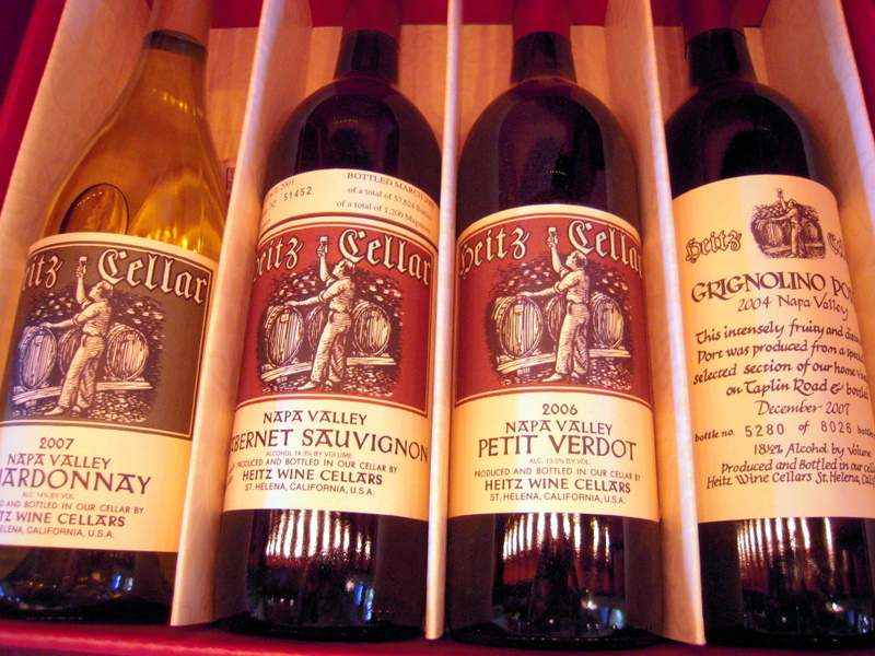 a selection of wines from Heitz