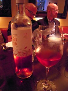 the malbec rose matched the food well and was the cheapest thing on the menu!