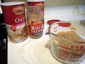 key ingredients for health:  rolled oats and wheat germ